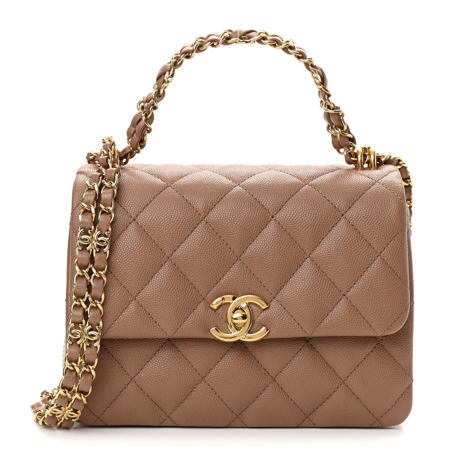 Chanel Caviar Quilted Mini Coco First Flap Beige 1 of 11