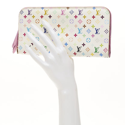 Louis Vuitton Monogram Multicolor Insolite Wallet White Litchi 2 of 8