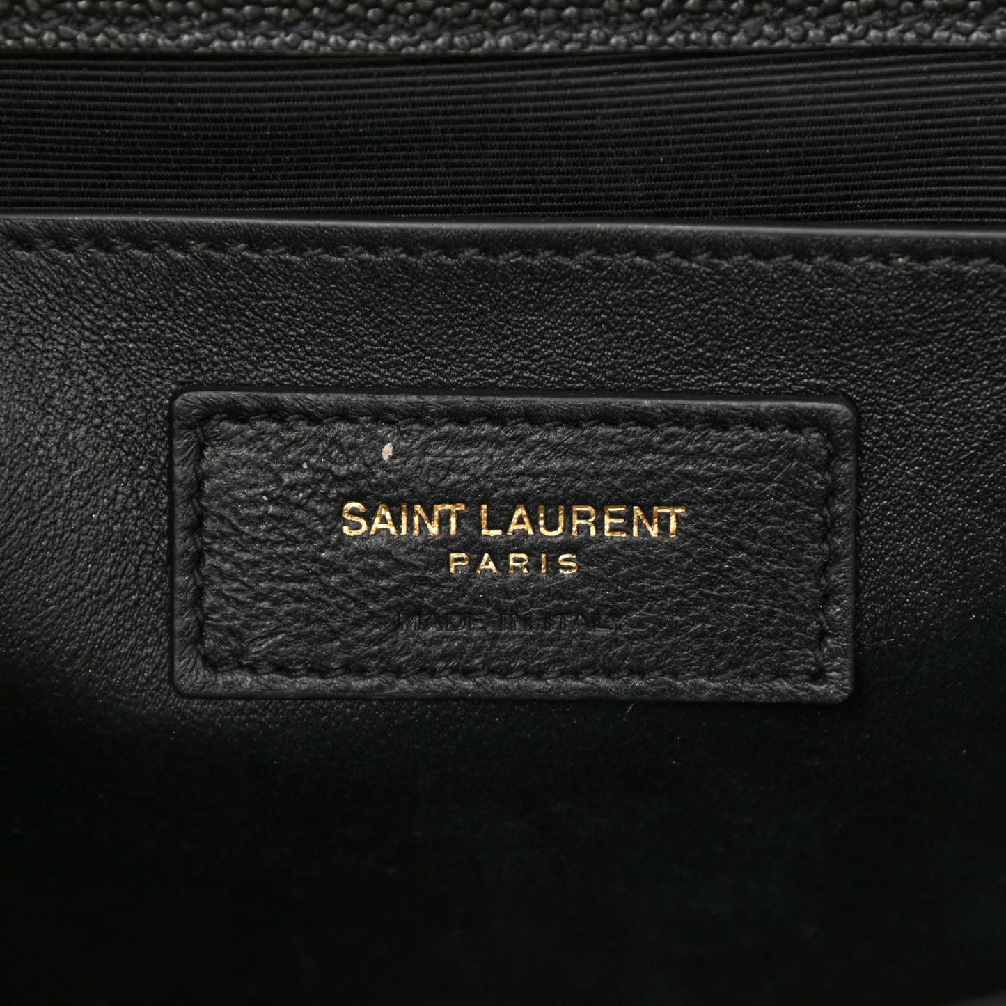Grain De Poudre Textured Mixed Matelasse Triquilt Medium Monogram Satchel Black