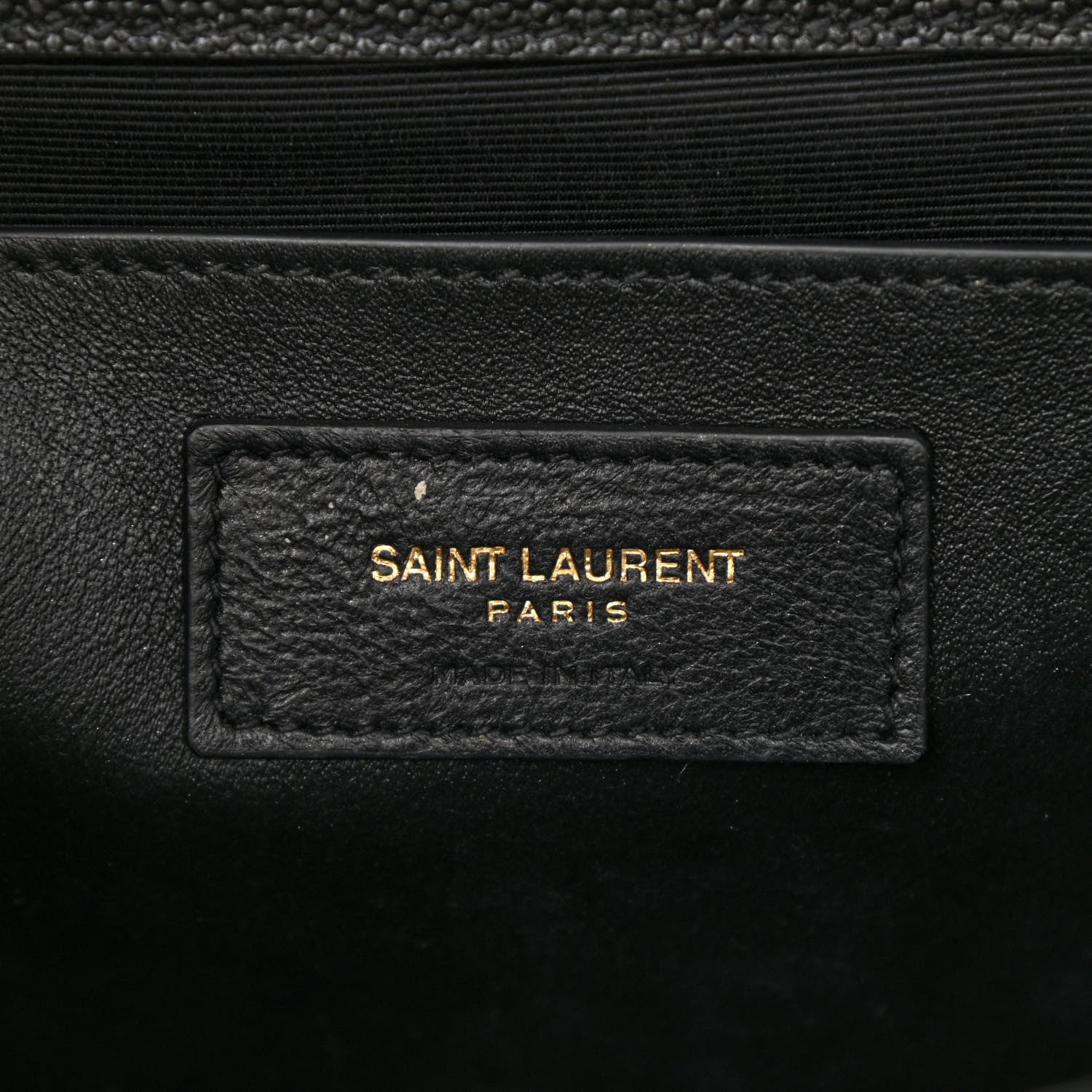 Saint Laurent Grain De Poudre Textured Mixed Matelasse Triquilt Medium Monogram Satchel Black 7 of 11