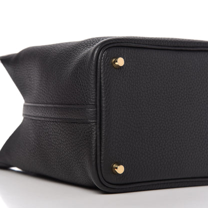 Hermes Taurillon Clemence Matte Alligator Picotin Lock Touch 18 PM Black 6 of 10