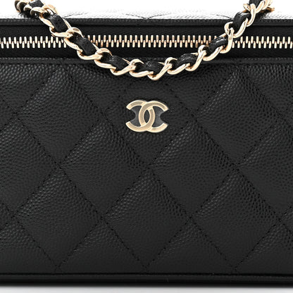 Chanel Caviar Quilted Small Vanity Case With Chain Black 8 of 11