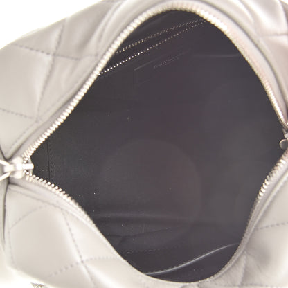 Saint Laurent Calfskin Y Quilted Monogram Small Loulou Bowling Bag Light Gray 5 of 10
