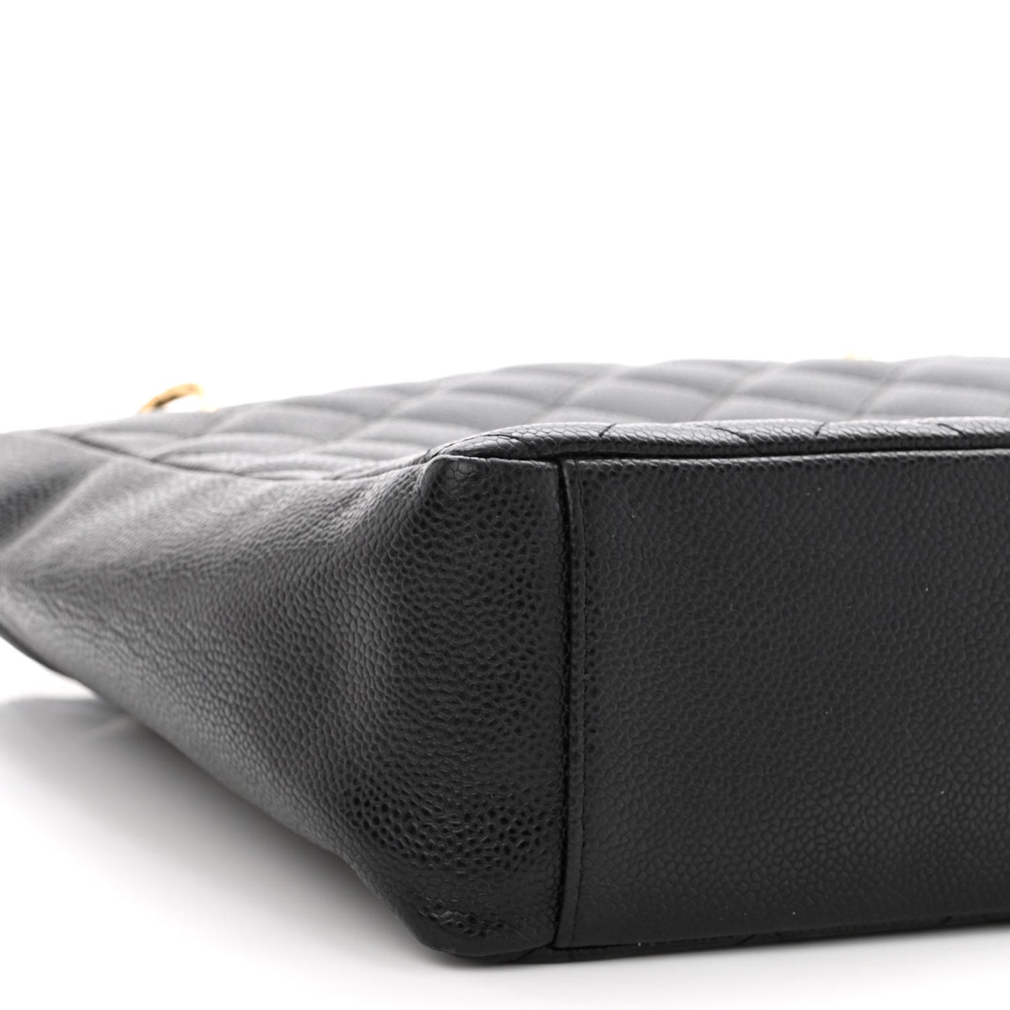 Caviar Quilted Petit Shopping Tote PST Black
