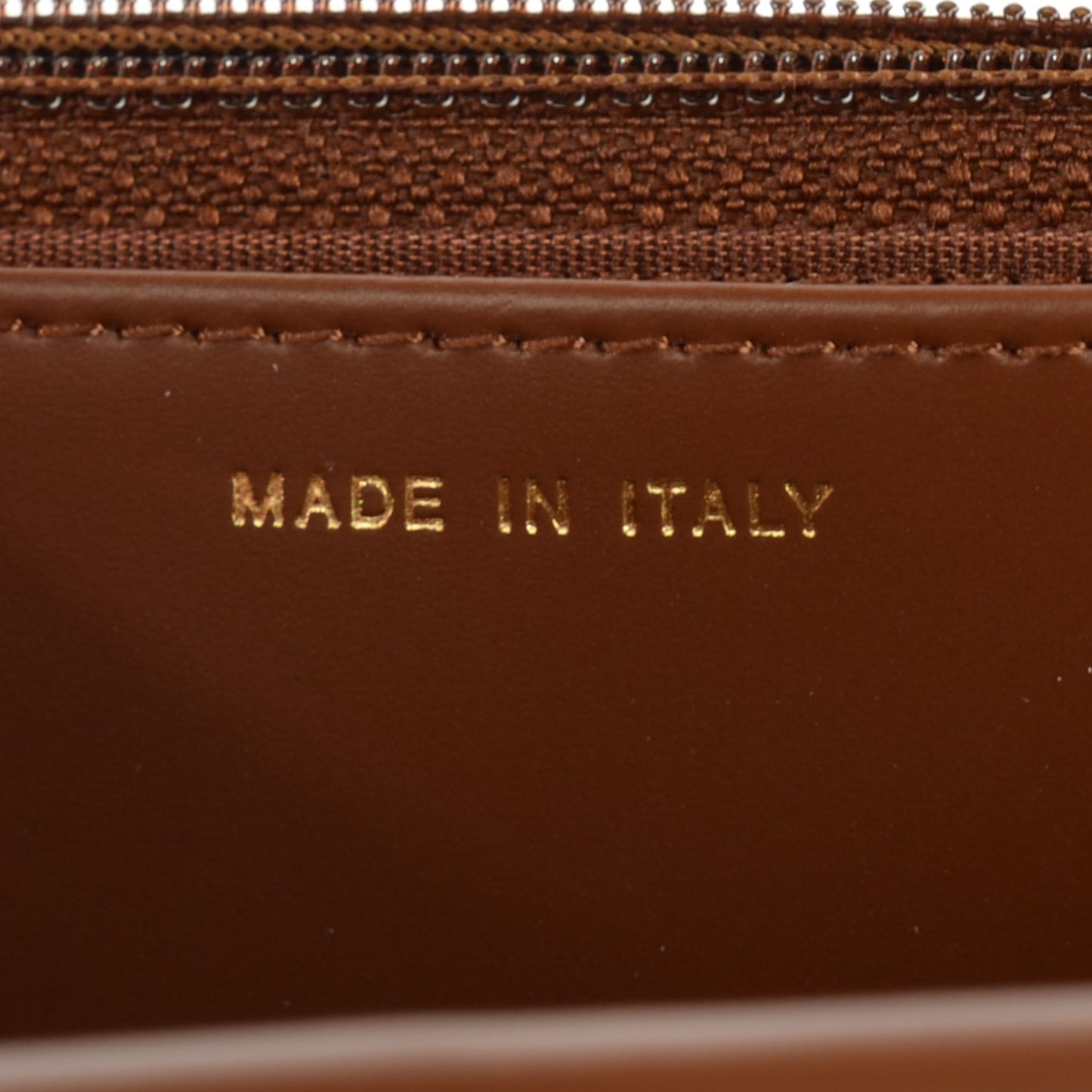 Patent Calfskin Quilted Boy Wallet On Chain WOC Brown