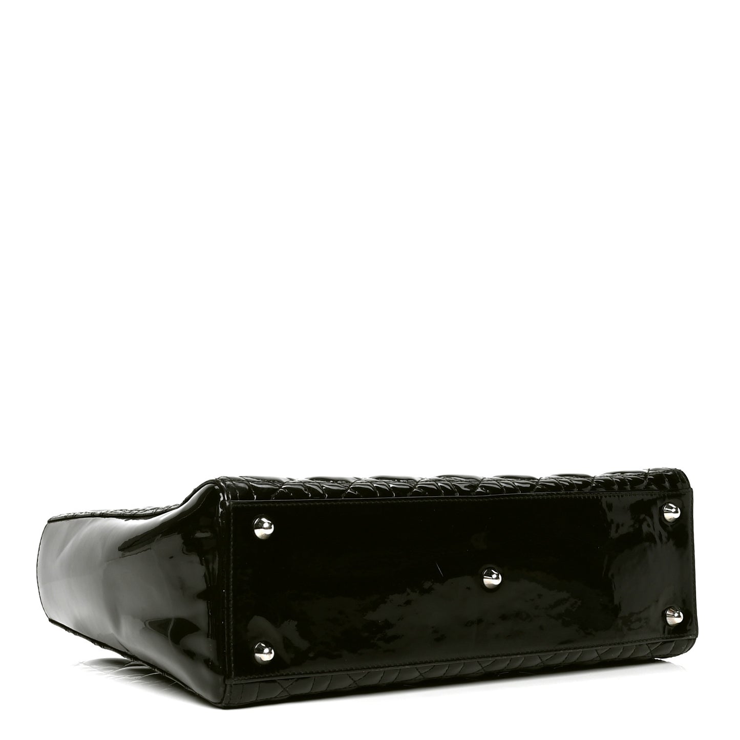 Patent Cannage Large Lady Dior Black
