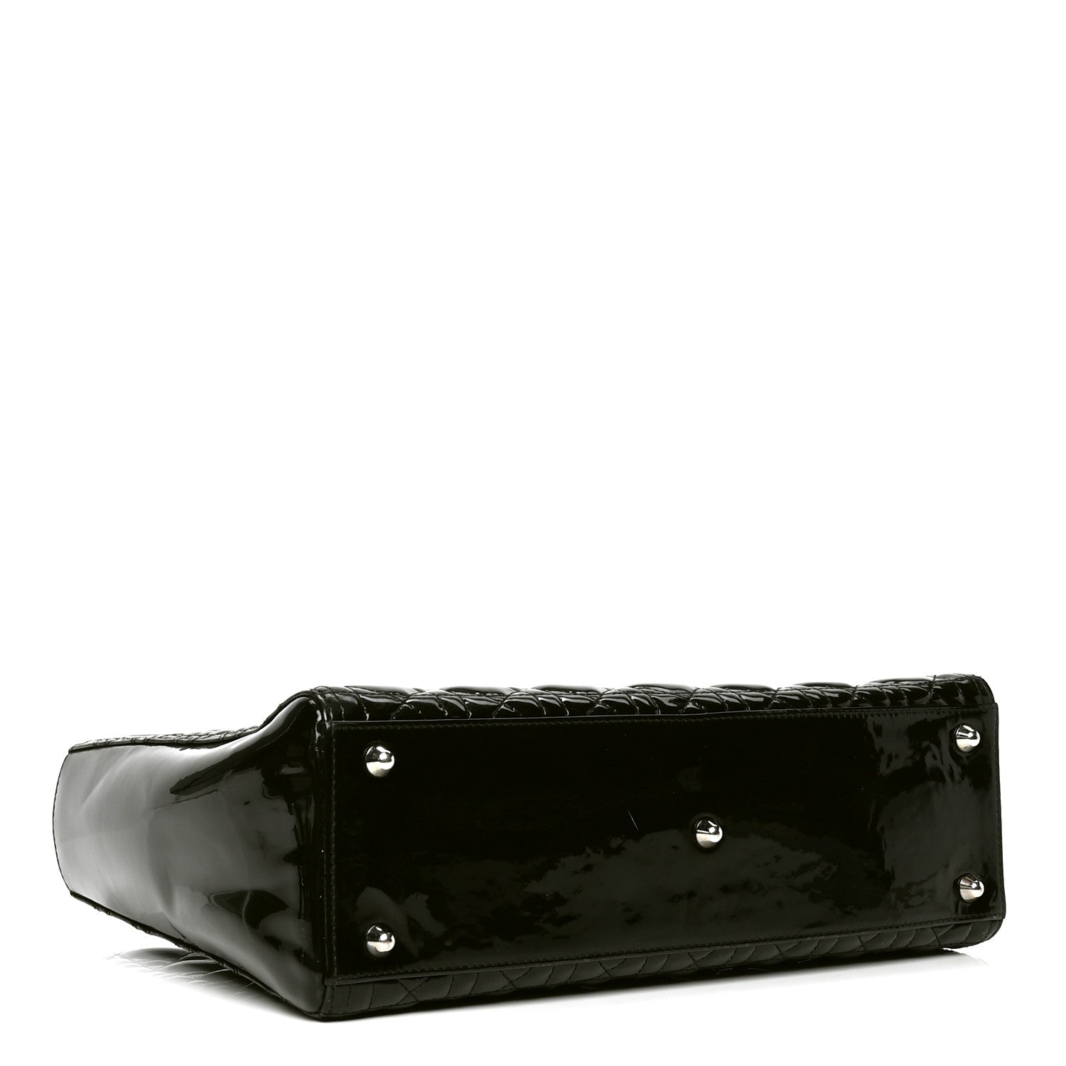 Christian Dior Patent Cannage Large Lady Dior Black 3 of 6