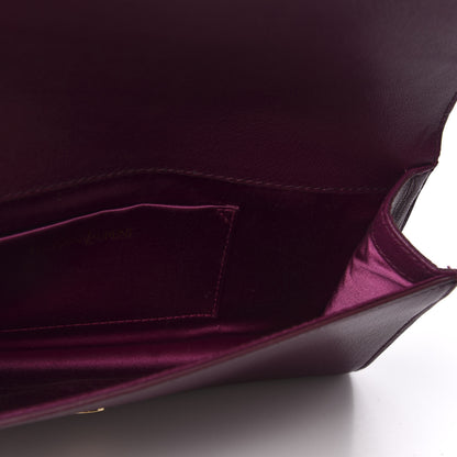 Saint Laurent Calfskin Small Belle De Jour Clutch Purple 5 of 7