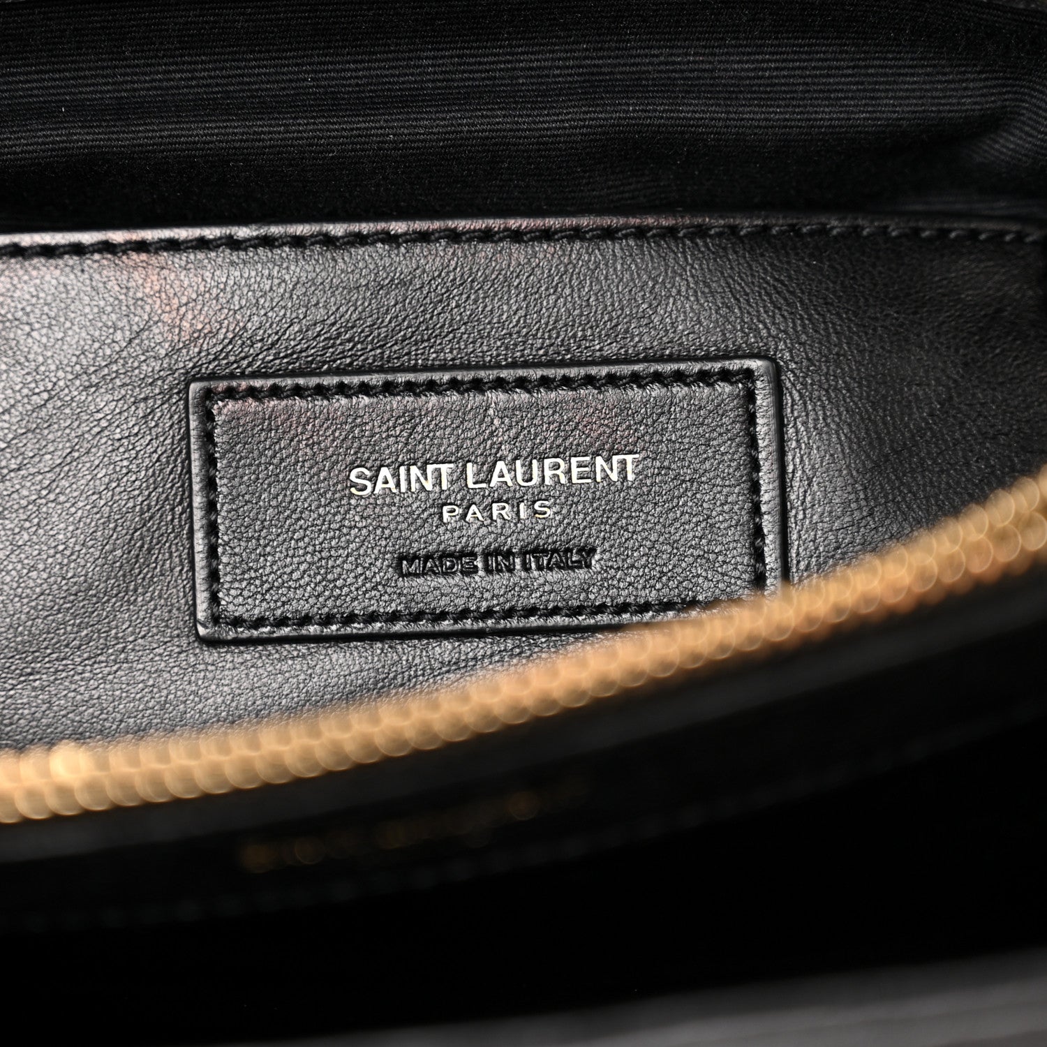 Saint Laurent Sheepskin Matelasse Chevron Monogram Large College Satchel Black 6 of 11