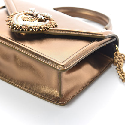Dolce & Gabbana Smooth Calfskin Devotion Envelope Top Handle Bag Gold 9 of 9