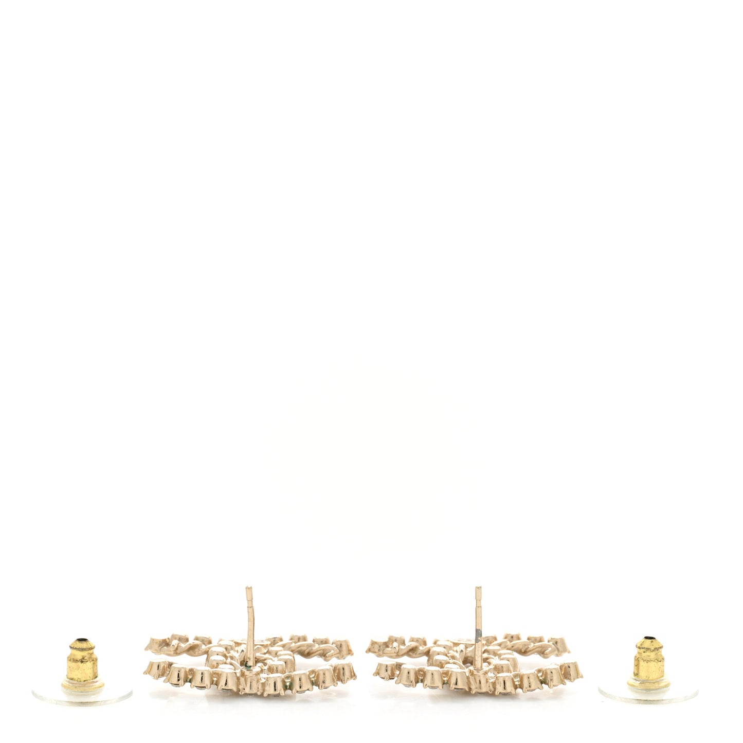 Strass Crystal Dazzling Wheat CC Earrings Gold