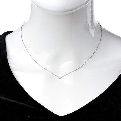 Tiffany Platinum Diamond .08ct Elsa Peretti Diamonds by the Yard Pendant Necklace 2 of 9