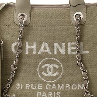 Chanel Mixed Fibers Medium Deauville Tote Grey 10 of 14