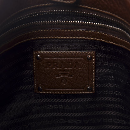 Prada Vitello Daino Side Pocket Hobo Bruciato 8 of 14