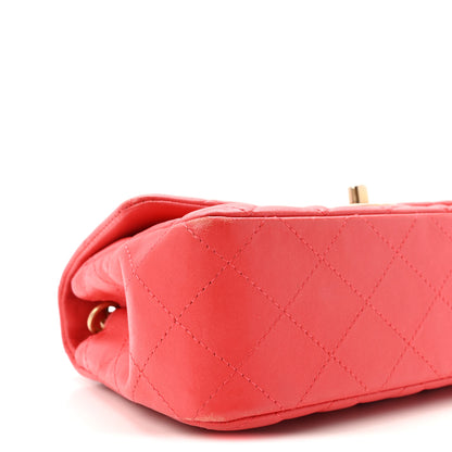 Chanel Lambskin Quilted Mini Rectangular Flap Red 9 of 10