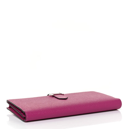 Hermes Epsom Bearn Gusset Wallet Rose Pourpre 4 of 9