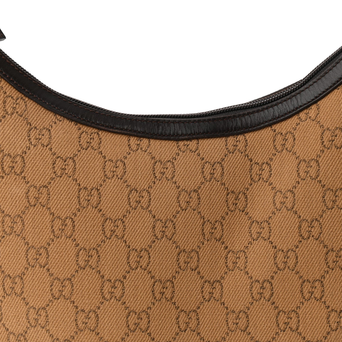 Canvas Monogram Shoulder Bag Beige
