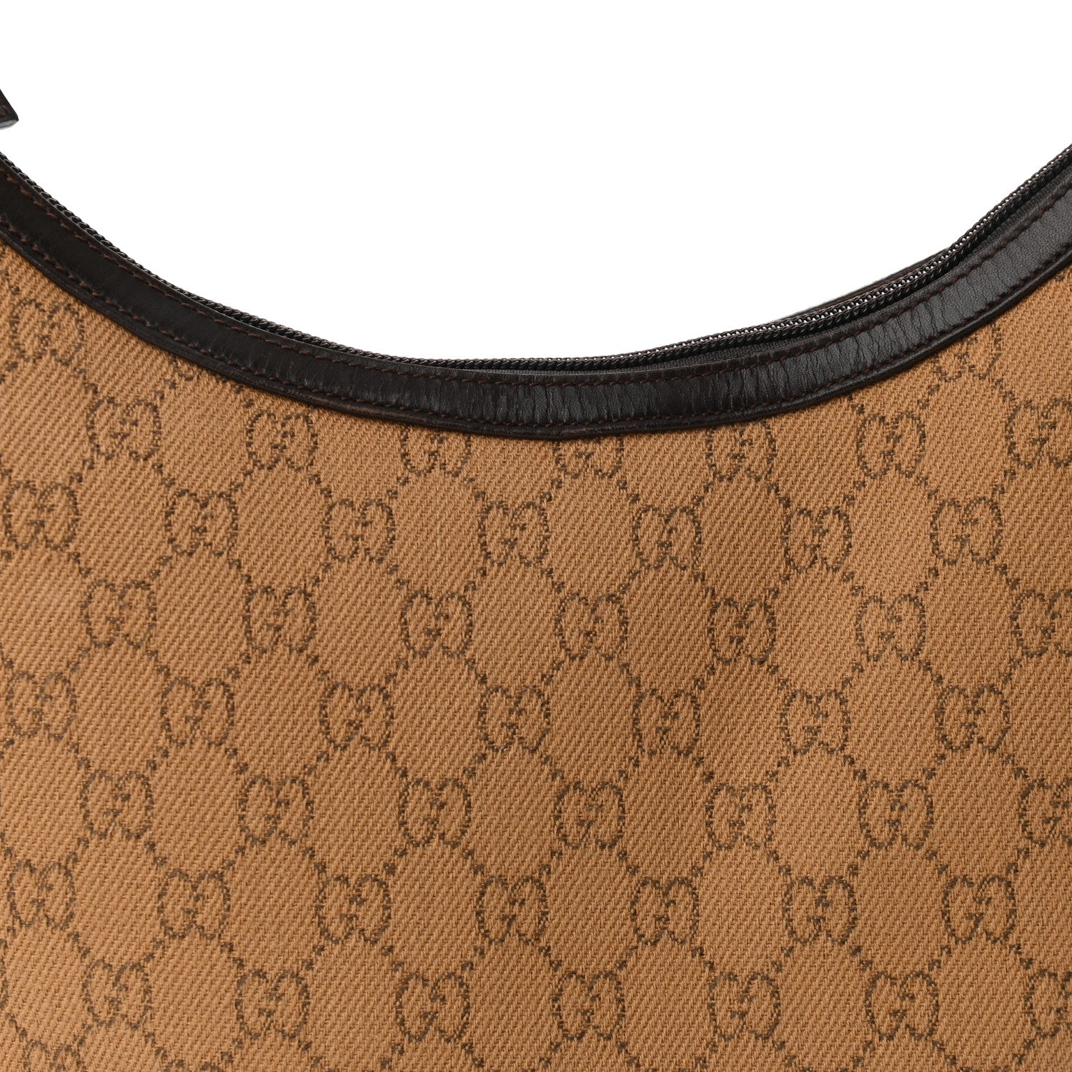 Gucci Canvas Monogram Shoulder Bag Beige 8 of 12