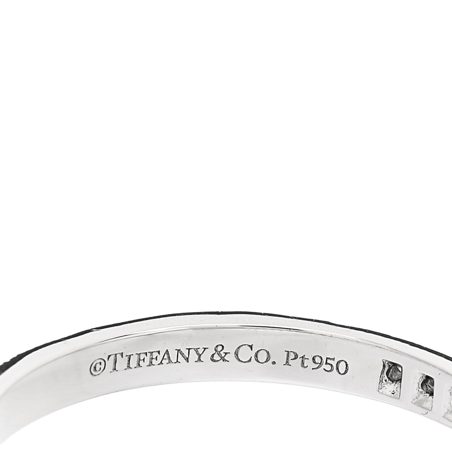 Tiffany Platinum Diamond Soleste V Band Ring 53 6.5 4 of 5