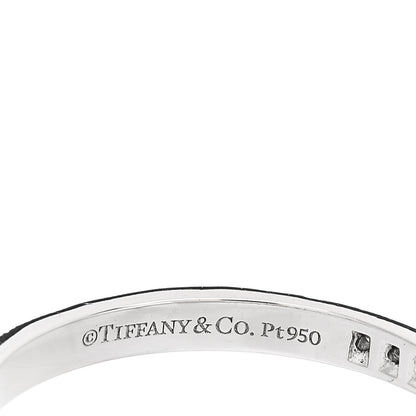 Tiffany Platinum Diamond Soleste V Band Ring 53 6.5 4 of 5