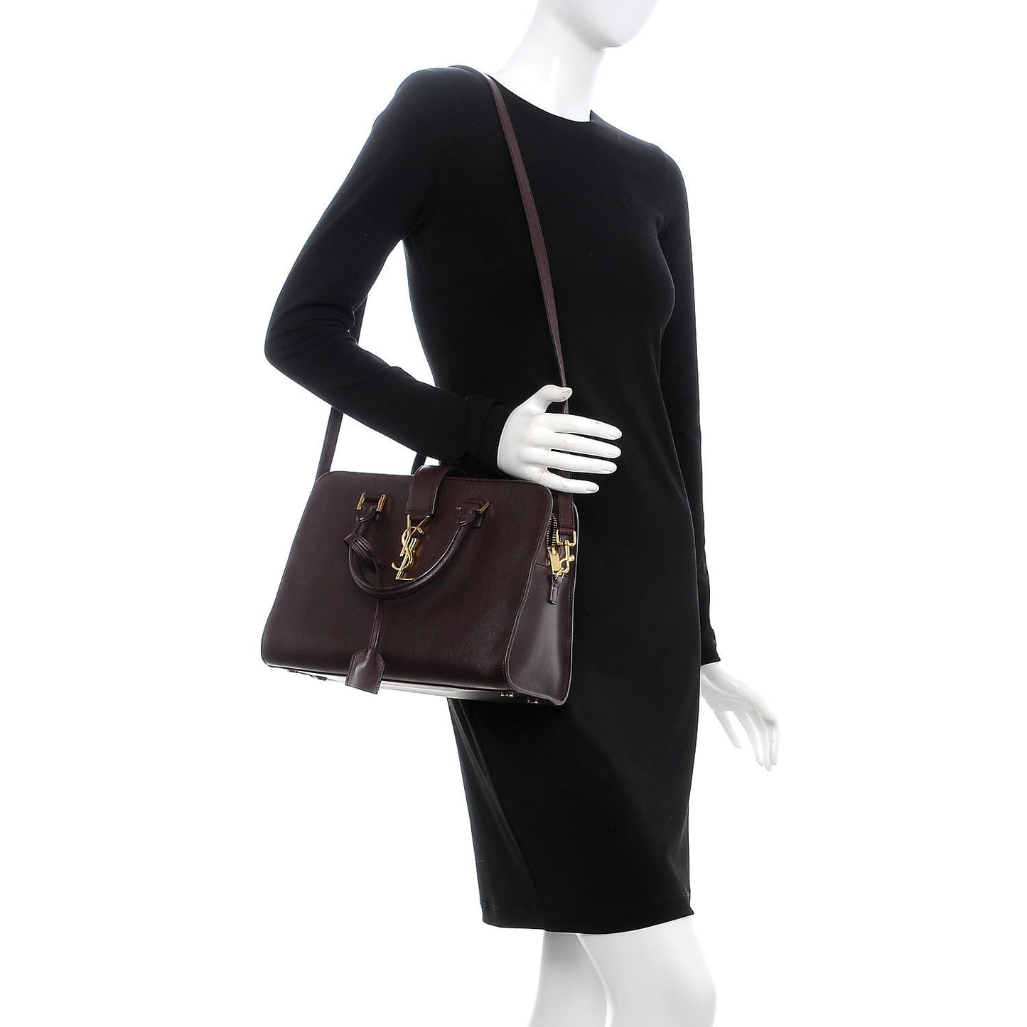 Calfskin Small Monogram Cabas Bordeaux