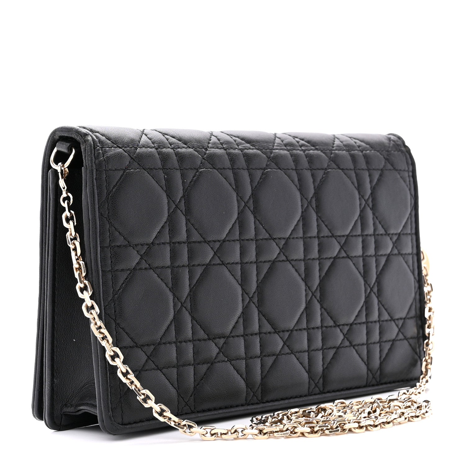 Christian Dior Lambskin Cannage Lady Dior Pouch Black 4 of 20