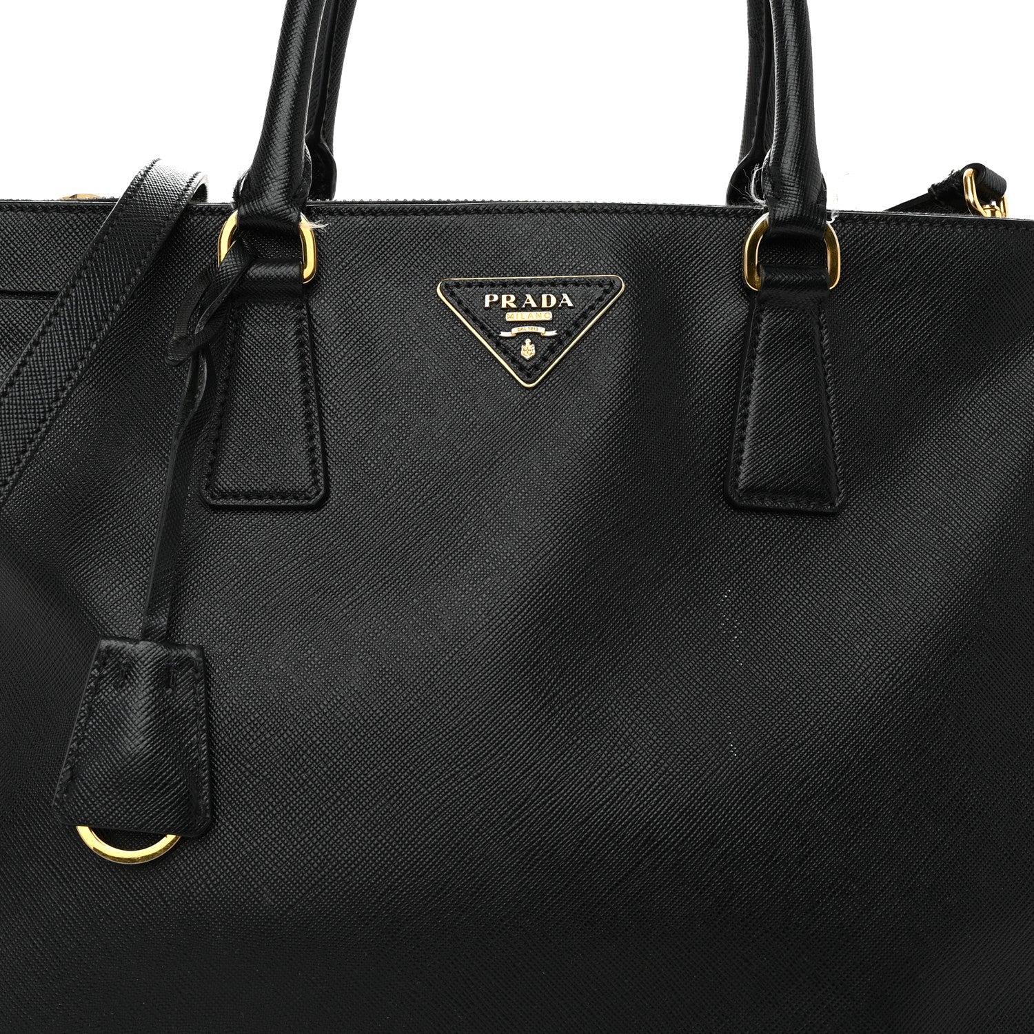 Prada Saffiano Medium Galleria Double Zip Tote Black 9 of 12