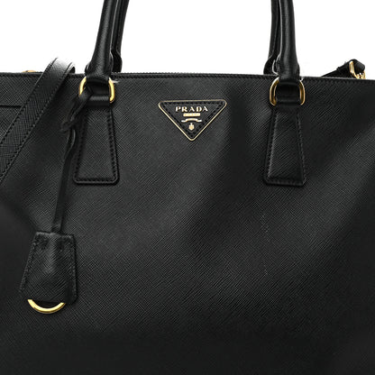 Prada Saffiano Medium Galleria Double Zip Tote Black 9 of 12