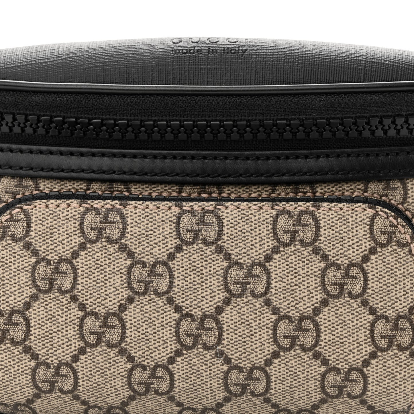 GG Supreme Monogram Belt Bag Black