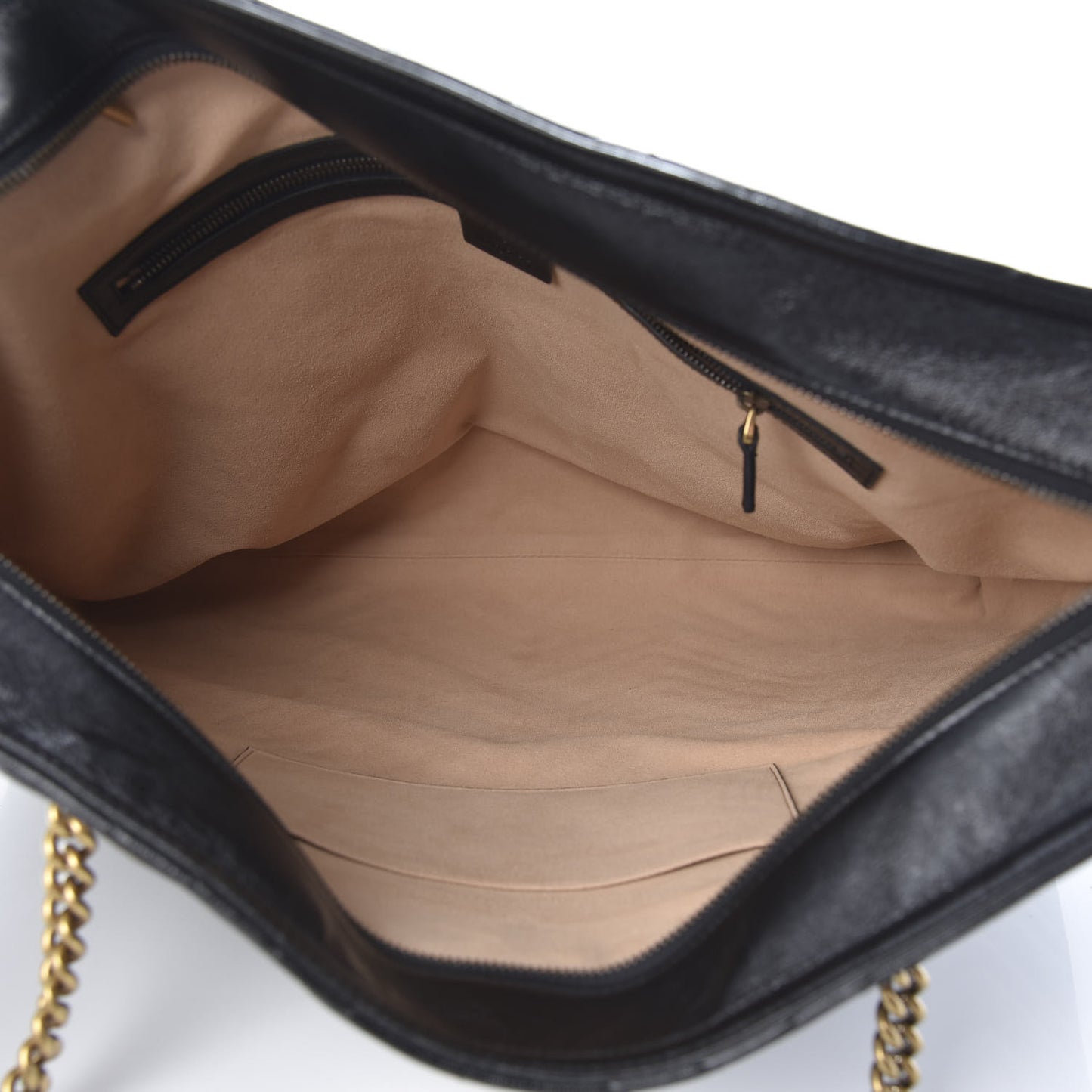 Azalea Calfskin Matelasse Large GG Marmont Slim Tote Black