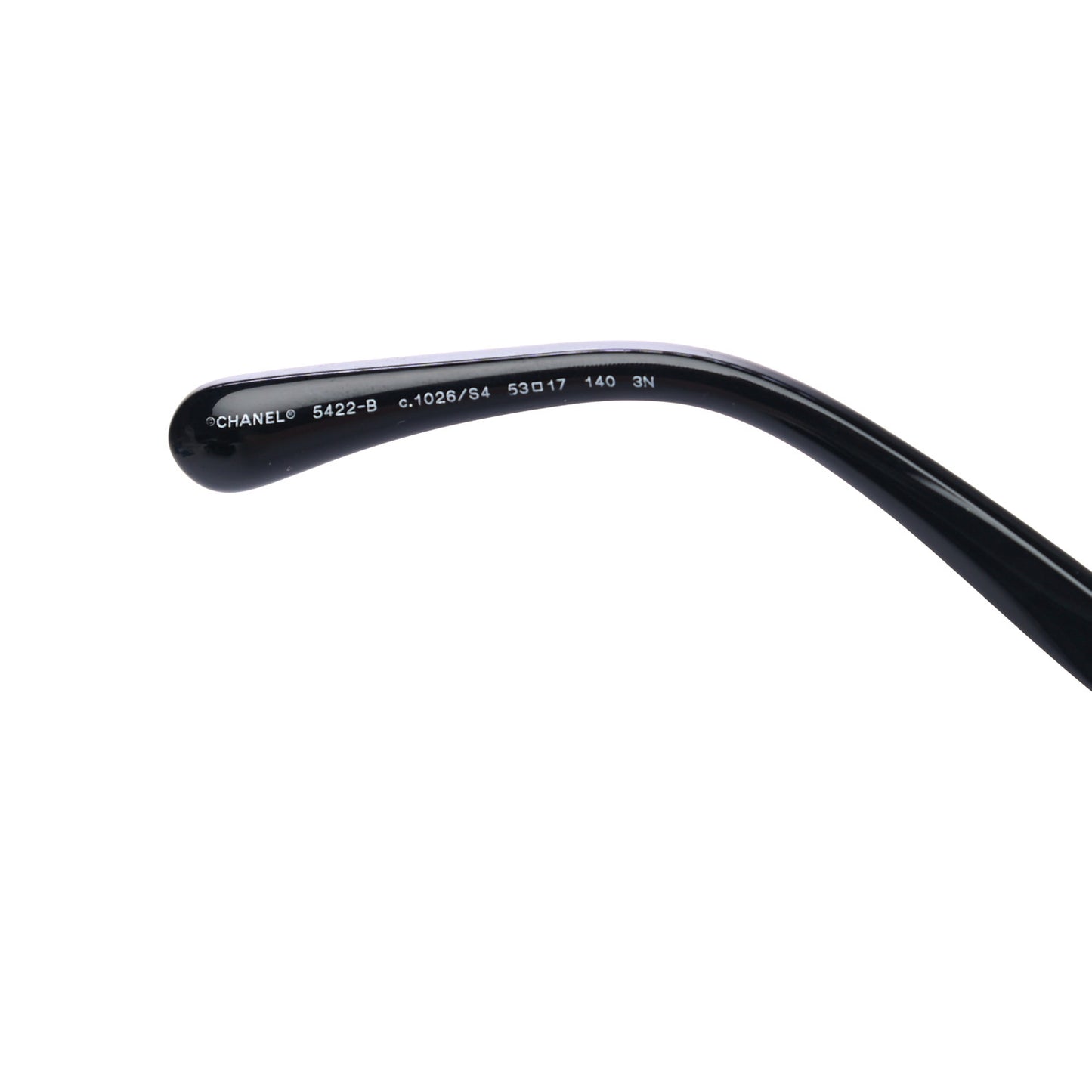 Acetate Strass Square Sunglasses 5422-B Black White