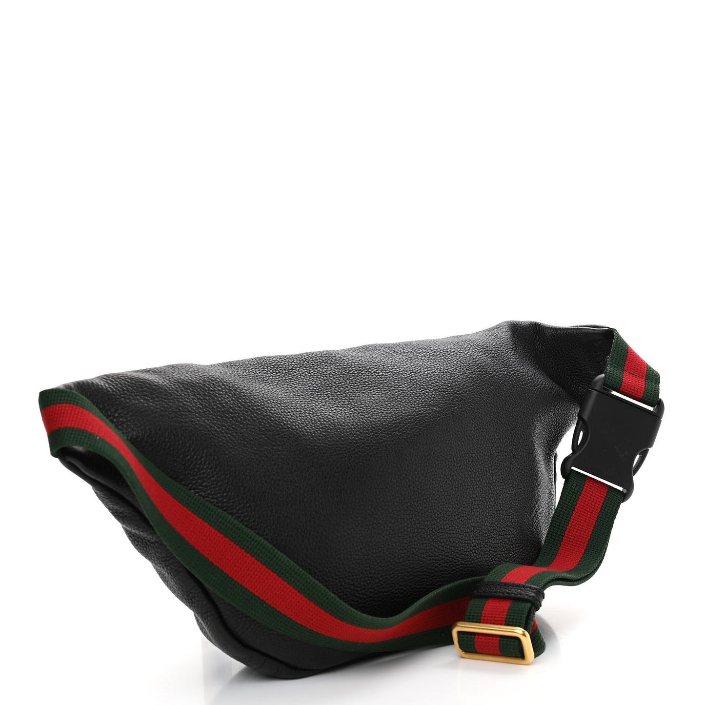 Grained Calfskin Logo Belt Bag Black