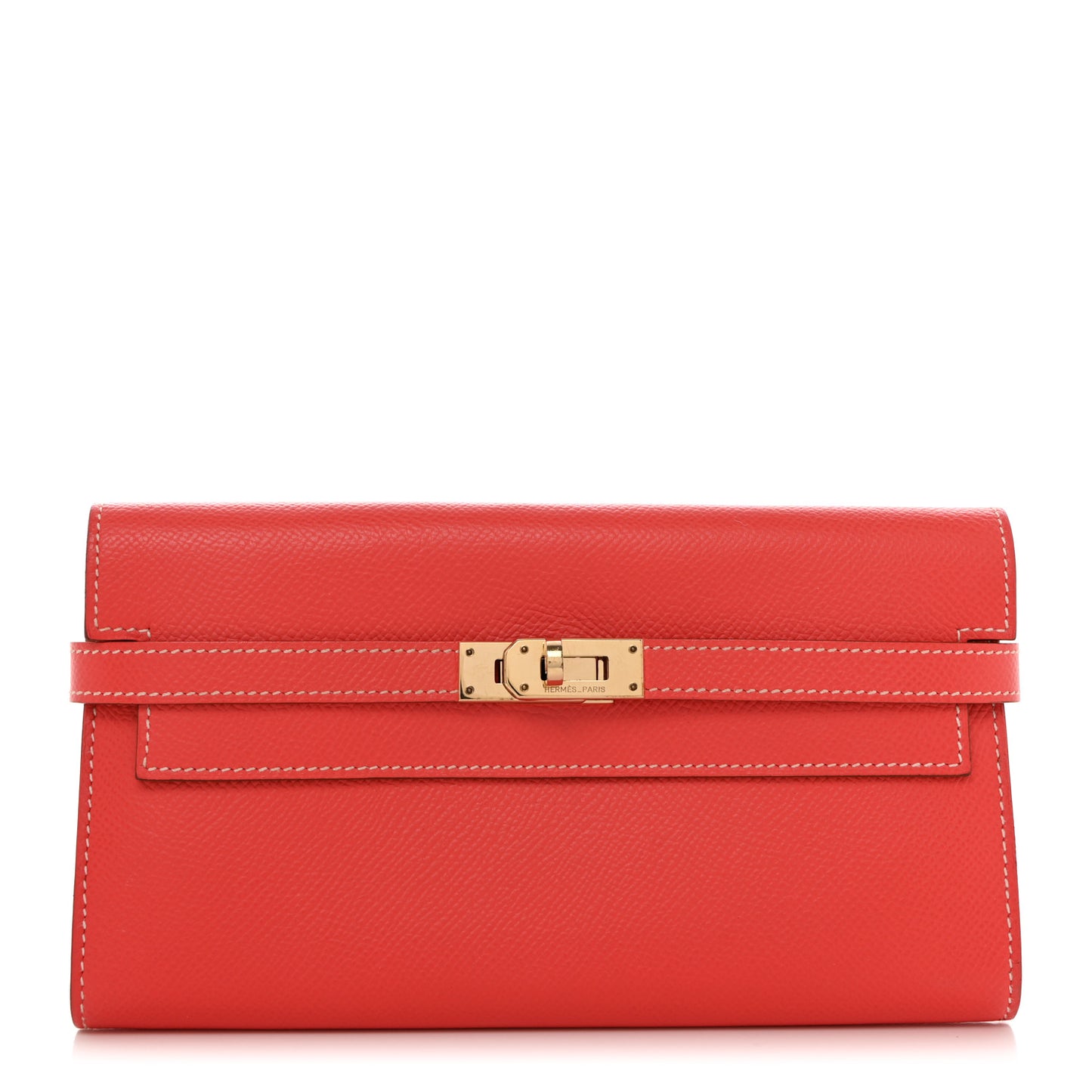 Epsom Verso Kelly Longue Wallet Rose Jaipur Gold