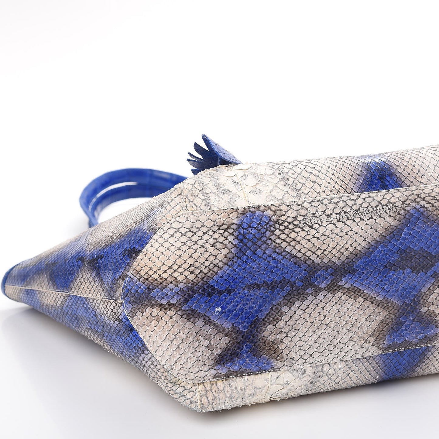 Python Crocodile Small Erica Shopper Tote Cobalt