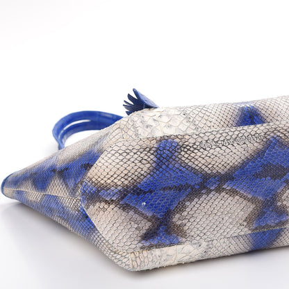 Nancy Gonzalez Python Crocodile Small Erica Shopper Tote Cobalt 14 of 15