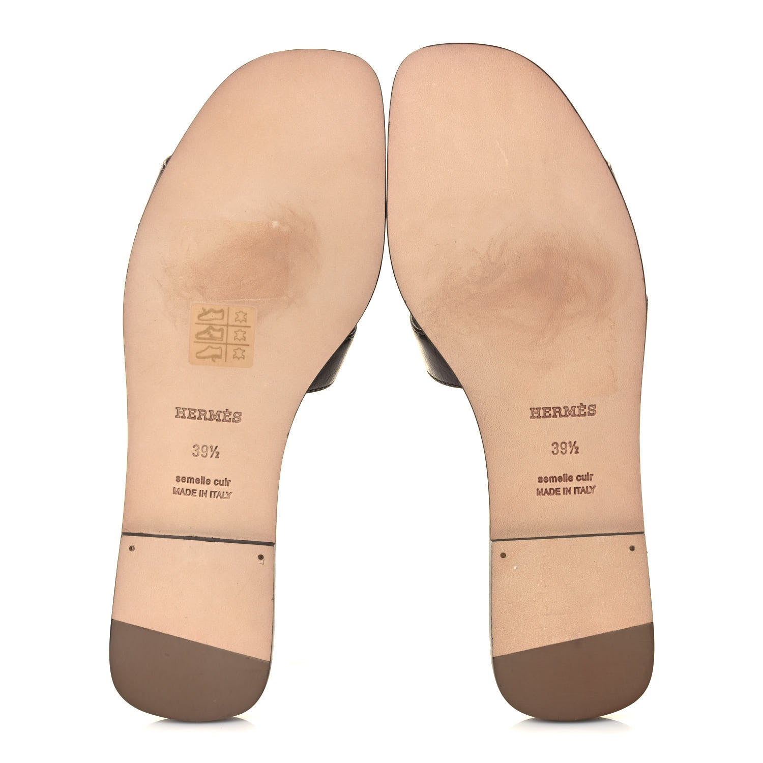 Hermes Goatskin Oran Sandals 39.5 Gris Galet 5 of 13