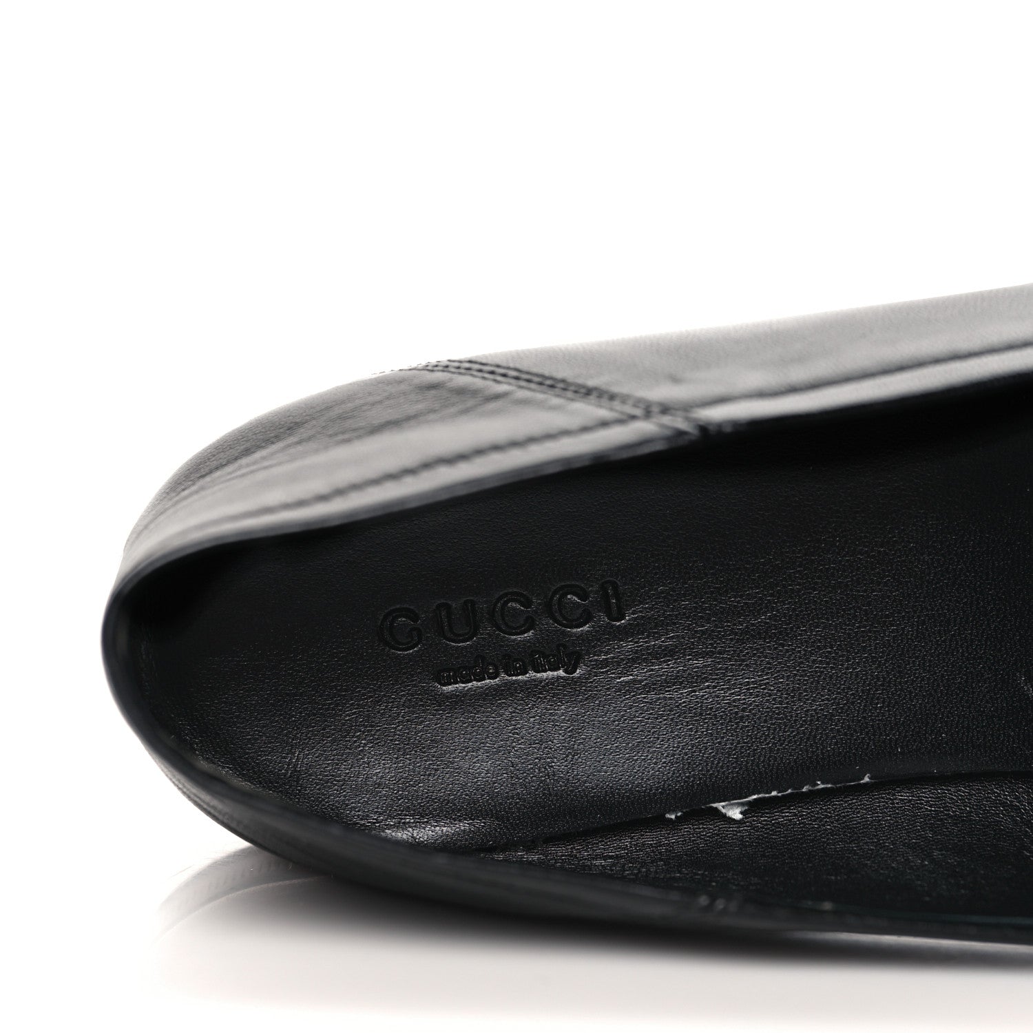 Gucci Lambskin Womens Brixton Horsebit Loafers 40.5 Black 7 of 9