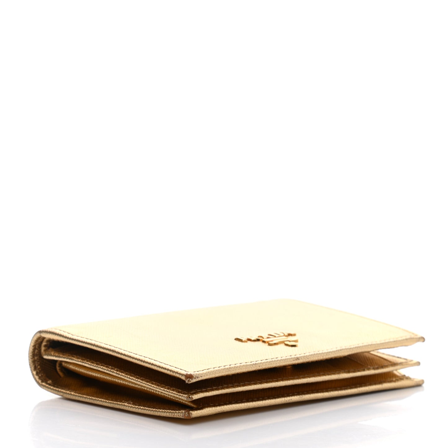 Saffiano Metal Bi-Fold Wallet Platino