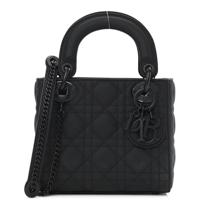 Christian Dior Ultra Matte Calfskin Cannage Mini Lady Dior Black 1 of 14