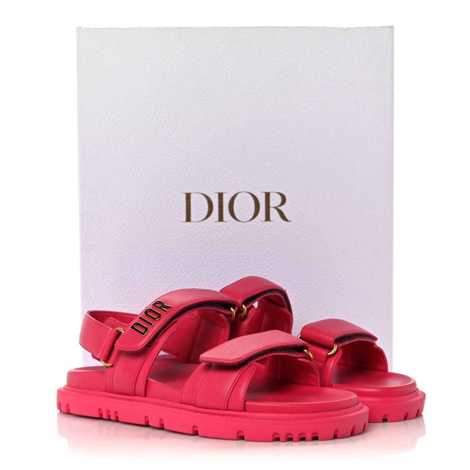 Christian Dior Lambskin Dioract 10mm Sandals 39 Raspberry 10 of 10