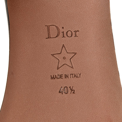 Christian Dior Canvas Around the World Embroidered Dway Flat Slide Sandals 40.5 Black 10 of 11