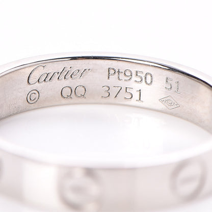 Cartier Platinum 3.5mm Love Ring Size 51 5.75 4 of 5