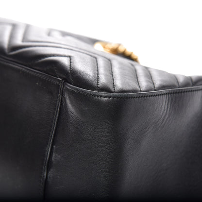 Gucci Calfskin Matelasse Medium GG Marmont Shoulder Tote Bag Black 14 of 14