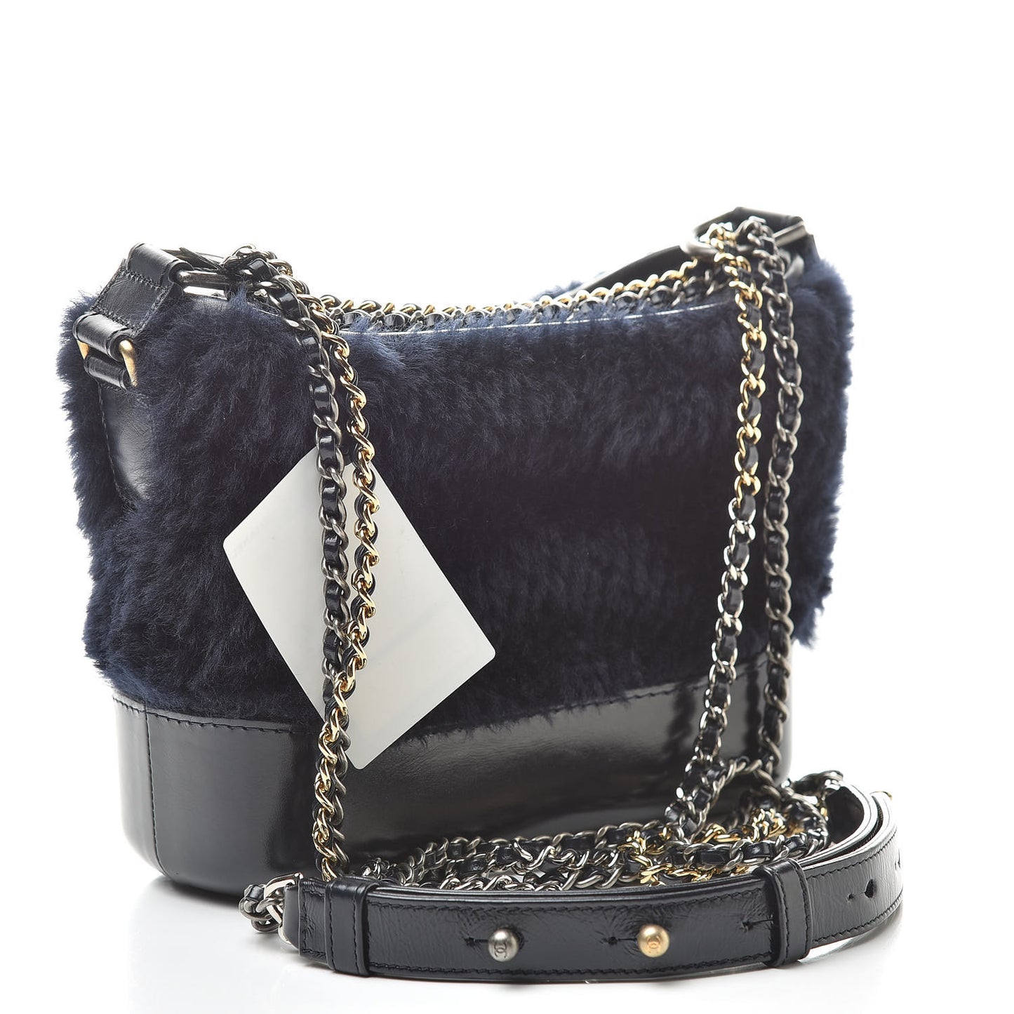 Shearling Small Gabrielle Hobo Navy