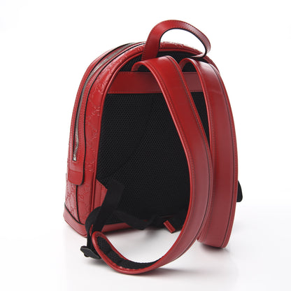 Gucci Guccissima Signature Small Day Backpack Hibiscus Red 2 of 9