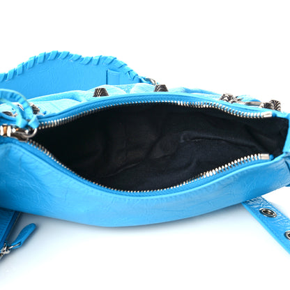 Balenciaga Agneau Arena Le Cagole Shoulder Bag XS Cyan 5 of 10