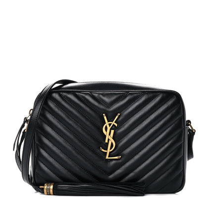 Saint Laurent Calfskin Matelasse Monogram Lou Camera Bag Black 1 of 11