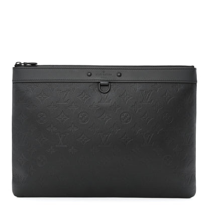 Louis Vuitton Calfskin Monogram Shadow Discovery Pochette Black 1 of 10