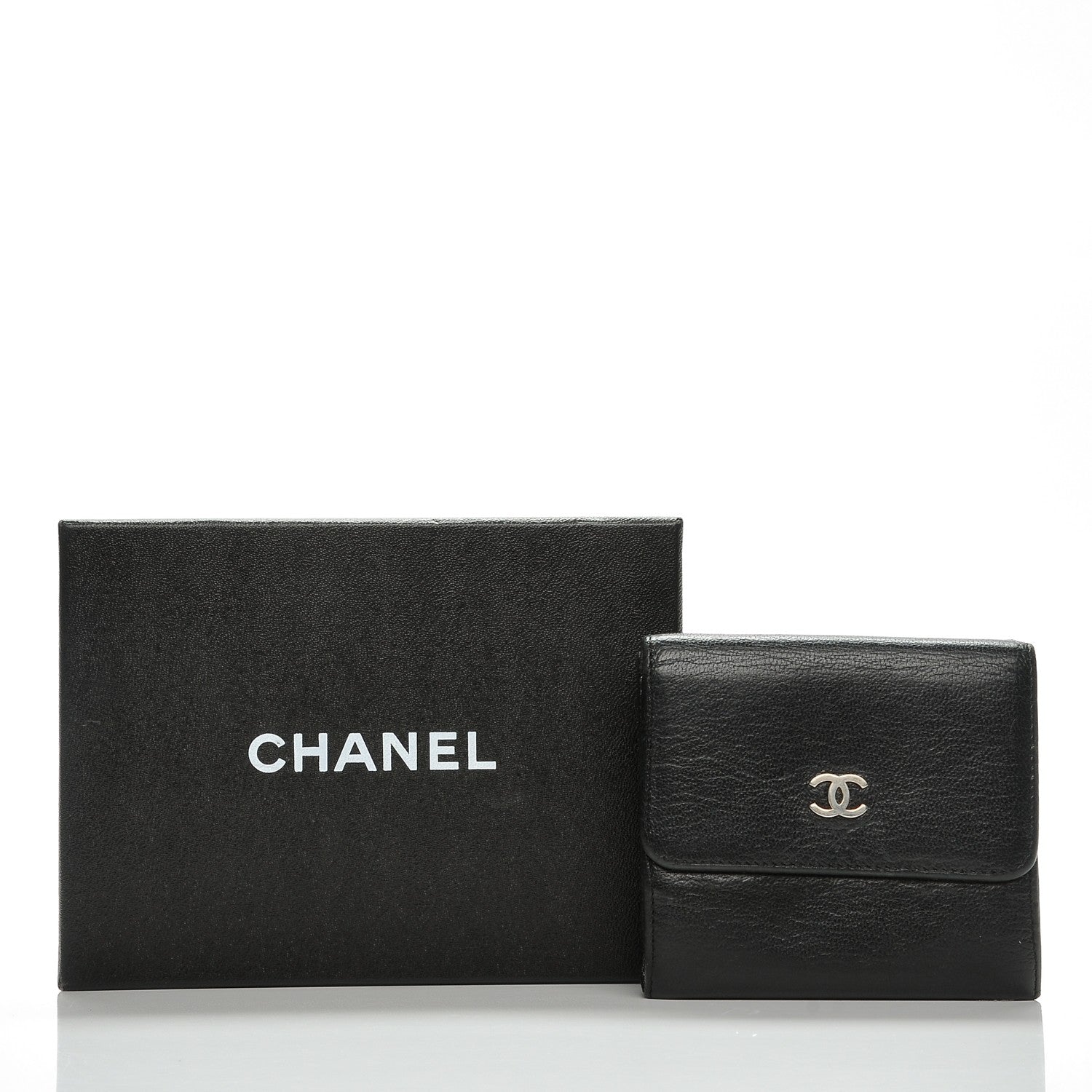 Chanel Goatskin Compact CC Flap Wallet Black 9 of 9
