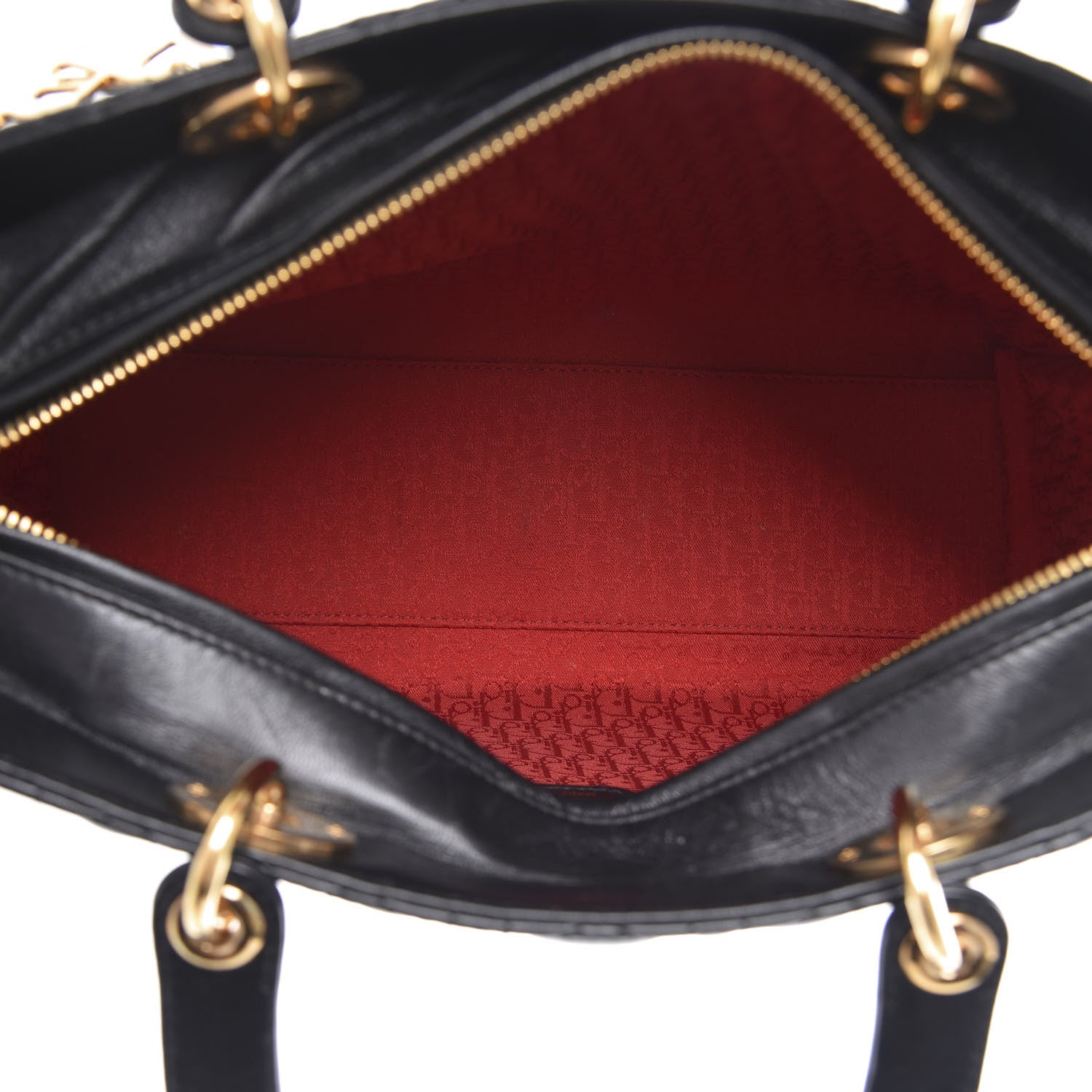 Christian Dior Lambskin Cannage Large Lady Dior Black 5 of 8